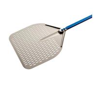 Gi.Metal Pelle à pizza professionnelle extra légère (poids 0,7 kg), manche long 150 cm, tête fabriquée en aluminium anodisé neutre - Ligne Azzurra A-32RF