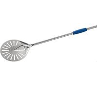 Gi.Metal Pelle à pizza professionnelle ligne bleue I-20F, tête 20 cm, longueur manche 150 cm, poids 0,77 kg, tête et poignée en acier inoxydable très résistant