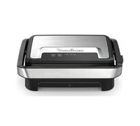 Moulinex Gril de contact Inicio Compact GI270D10 – plaques antiadhésives, facile à nettoyer, argent et noir