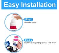 Gi50 Gi-50 Encre Compatible Pour Canon 50 Gi-50 Gi50 Bouteille D'Encre Multipack Compatible Avec Canon Pixma Gm2050 Gm4050 G5050 G6050 G7050 (Noir Cyan Magenta Jaune,4-Pack)