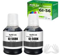 GI56 Encre Compatible avec Canon GI-56 GI 56 Bouteille d'encre pour MAXIFY GX7050 GX6050 GX5050 GX4050 GX3050(2 Pack,Noirx2)(Q428)