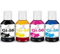 Gi56 Gi-56 Bouteilles D'Encre Compatible Avec Canon Gi56 Gi-56 Gi56Bk Gi56C Gi56M Gi56Y Multipack Pour Canon Maxify Gx7050 Gx3050 Gx6050 Gx4050 Gx5050 (4Pk)