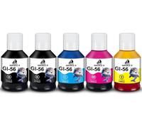 Gi56 Gi-56 Encre Compatible Avec Canon Gi56 Gi-56 Gi56Bk Gi56C Gi56M Gi56Y Bouteilles D'Encre Multipack Pour Maxify Gx7050 Gx3050 Gx6050 Gx4050 Gx5050 (5Pk)[ENC942557]