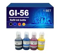 GI56 GI-56 Recharges d'encre Compatibles avec Les Imprimantes pour Canon MAXIFY GX3050 GX4050 GX5050 GX6050 GX7050 6 000/14 000 Pages,4 Colors-1 Set