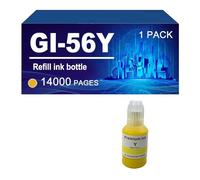 GI56 GI-56 Recharges d'encre Compatibles avec Les Imprimantes pour Canon MAXIFY GX3050 GX4050 GX5050 GX6050 GX7050 6 000/14 000 Pages,Magenta-1 Pack