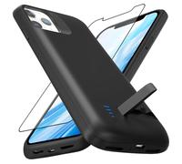 Giabuao Coque Batterie pour iPhone 11 Pro (5,8"), Véritable 8500 mAh Coque de Charge étendue Fine Rechargeable avec Support, Protection Portable avec Batterie de Secours pour iPhone 11 Pro, Noir