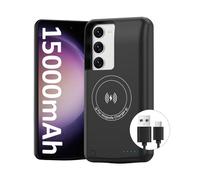 Giabuao Coque Batterie pour Samsung Galaxy S23 15000mAh,Étui Batterie Charge Rapide sans Fil Qi Intelligente Portable Coques d'alimentation, Externe Chargeur Rechargeable PowerBank