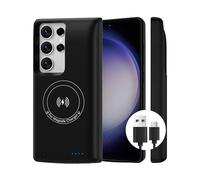 Giabuao Coque Batterie pour Samsung Galaxy S23 Ultra 15000mAh,Étui Batterie Charge Rapide sans Fil Qi Intelligente Portable Coques d'alimentation, Externe Chargeur Rechargeable PowerBank