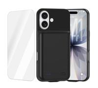 Giabuao Coque De Batterie pour iPhone 17 (6,3"), Chargeur Portable 8500 mAh, Coque De Batterie Étendue Ultra Fine, Étui De Protection avec Fonction De Charge pour iPhone 17, Noir