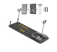 Giabuao Planche Réformateur de pilates pliable multifonction avec rouleau abdominaux avec support de coude,Support de machine d'exercice abdominal,Rebond automatique et corde de tension pour la maison