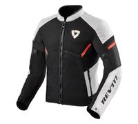 Giacca Moto Estiva Aérée Traforée REV'IT GT-R AIR 3 Blanche Rouge Taille M