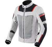 Giacca Moto Estivale Rév'IT Tornado 3 Silver Black H2O Imperméable CE Taille S