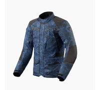 Giacca Moto Hivernale REV'IT Voltiac 3 Camo Bleu Sfoderable Taille S