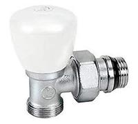 Giacomini R25TG Valves de radiateur droites manuelles chromées Base adaptateur, 1/2" x 16 mm Taille