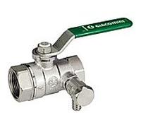 vanne à boisseau sphérique Giacomini R250WS 250SX143 1/2 », avec le drain, la poignée de levier vert