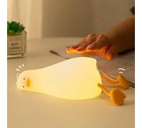 GIACOMO Lampe Canard LED Bébé Silicone, Veilleuse Enfant Rechargeable USB, Cadeau Pour Bébés, Déco Chambre Lampe Chevet, Fonction Minuterie, Pour Enfants et Tout-Petits