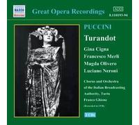 Giacomo Puccini : Turandot (Cigna, Merli, Olivero) (1938)