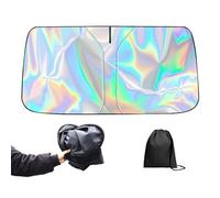 Giaeyhm Pare-soleil pour voiture moderne, couleurs éclatantes, tissu argenté de titane, universel, 1 pièce, sac de rangement inclus