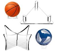 GIAK 2 pièces Support de Balle Support De Présentoir Pied Siège Base Acrylique Support de Ballon Support de Boule pour Basketball Football Volleyball Ballon Rugby Ball