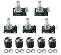 GIAK KY-040 Rotary Encoder 360 Degrés Codeur Rotatif 5 Pcs De Codeur avec Capuchon de Bouton pour Arduino