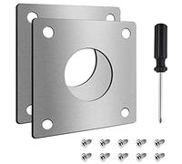 GIAK Nichoirs à Oiseaux Sauvages 2 PCS Équipement Protection des Pics, en Acier Inoxydable 32mm 304 Accessoires pour Nichoir Plaque de Protection pour nichoir de mésanges