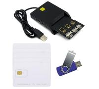 Gialer Kit de programme de cartes LTE, outils et accessoires pour carte SIM comprenant 1 lecteur de carte SIM + 5 cartes USIM programmables + 1 mini kit adaptateur de carte SIM micro nano + outil de