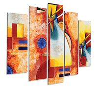 Giallobus - 5 Panneau Multiple Art Board - Vassily Kandinsky - l'un dans l'autre - Bois MDF - 140x100