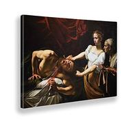 Giallobus - Cadre - Caravaggio - Judith et Holopherne - Toile - 140x100 - Prêt à accrocher - Peintures Modernes pour la Maison