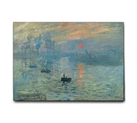 Giallobus - Cadre - Claude Monet - Coucher de soleil sur la mer - Toile - 100x70 - Prêt à accrocher - Peintures modernes pour la maison