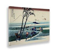 Giallobus - Cadre - Hokusai - Ejiri dans la Province de Suruga - Toile - 70x50 - Prêt à accrocher - Peintures Modernes pour la Maison
