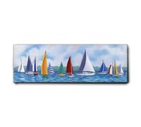 Giallobus - Cadre - Hugh Harris - Fête de voilier - Toile Haute épaisseur de qualité supérieure - 150x50 - Prêt à accrocher - Peintures Modernes pour la Maison - Prêt à être accroché