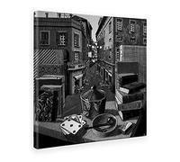 Giallobus - CADRE - IMPRESSION SUR TOILE CANVAS - NATURE MORTE ET RUE - 70 x 70 CM