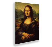 Giallobus - Cadre - Leonardo Da Vinci - Gioconda - Toile - 50x70 - Prêt à accrocher - Peintures Modernes pour la Maison