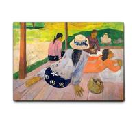 Giallobus - Cadre - Paul Gauguin - La sieste - Toile - 100x70 - Prêt à accrocher - Peintures modernes pour la maison