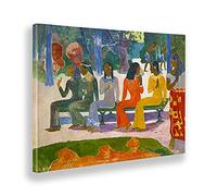 Giallobus - Cadre - Paul Gauguin - Le marché (Ta matete) - Toile - 100x70 - Prêt à accrocher - Peintures Modernes pour la Maison
