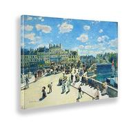 Giallobus - Cadre - Pierre Auguste Renoir - Le Nouveau Pont - Toile - 140x100 - Prêt à accrocher - Peintures Modernes pour la Maison