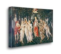 Giallobus - Cadre - Sandro Botticelli - Printemps - Toile Haute épaisseur de qualité supérieure - 100x70 - Prêt à accrocher - Peintures Modernes pour la Maison