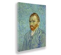 Giallobus - Cadre - Vincent Van Gogh - Autoportrait 5 - Toile à Cadre Standard - 100x140 - Prêt à accrocher - Peintures Modernes pour la Maison