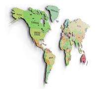 Giallobus - CARTE DU MONDE - CARTE POLITIQUE - DÉCORATION MURALE EN MDF - 190X105 CM