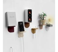 Giallobus - Étagères murales - Fly - Verre Acrylique + Ruban adhésif Double Face - 10L x 10l cm - 06 - Multicolor - Kit 6 de Fixation - Rapide par adhésif ou vis