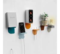 Giallobus - Étagères murales - Fly - Verre Acrylique + Ruban adhésif Double Face - 10L x 10l cm - 08 - Multicolor - Kit 6 de Fixation - Rapide par adhésif ou vis