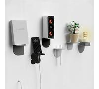 Giallobus - Étagères murales - Fly - Verre Acrylique + Ruban adhésif Double Face - 10L x 10l cm - 10 - Multicolor - Kit 6 de Fixation - Rapide par adhésif ou vis