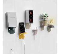 Giallobus - Étagères murales - Fly - Verre Acrylique + vis et Chevilles - 10L x 10l cm - 05 - Multicolor - Kit 6 de Fixation - Rapide par adhésif ou vis