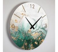 Giallobus - Horloge de Ligne Basic - Atoll - Bois MDF - Basic 30x30 - Mécanisme Silencieux - Prêt à accrocher - Modernes
