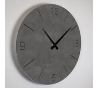 Giallobus - Horloge de Ligne Basic - Béton - Bois MDF - Basic 30x30 - Mécanisme Silencieux - Prêt à accrocher - Modernes