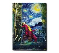 Giallobus - Impression sur Toile - 06 - Joker La Nuit étoilée - Toile à Cadre Standard - 70x100 - Prêt à accrocher - Peintures pour la Maison