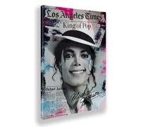 Giallobus - Impression sur Toile - 15 - Tribute Michael Jackson - Toile à Cadre Standard - 50x70 - Prêt à accrocher - Peintures pour la Maison