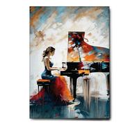 Giallobus - Impression sur toile - 94 - La chanson du coucher du soleil - Toile à cadre standard - 35L x 50l cm - Tableaux modernes