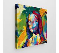 Giallobus - Impression sur toile - Art Pop Art - Toile standard - 100L x 100l cm - 06 - Monnalisa Gioconda - Tableaux modernes