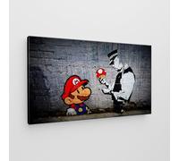 Giallobus - Impression sur toile - Banksy - - Toile standard - 100x60-08 - Super Mario - Tableaux modernes pour la maison
